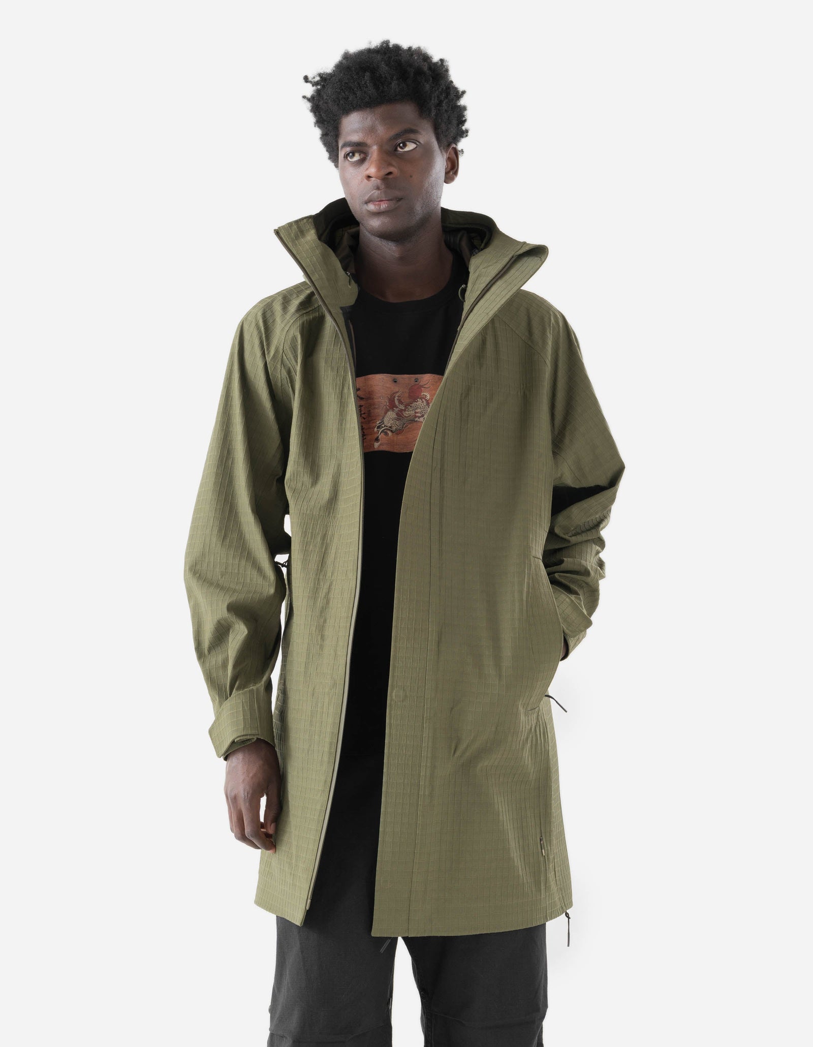7200 Waterproof Tech Long Parka Olive OG-107F