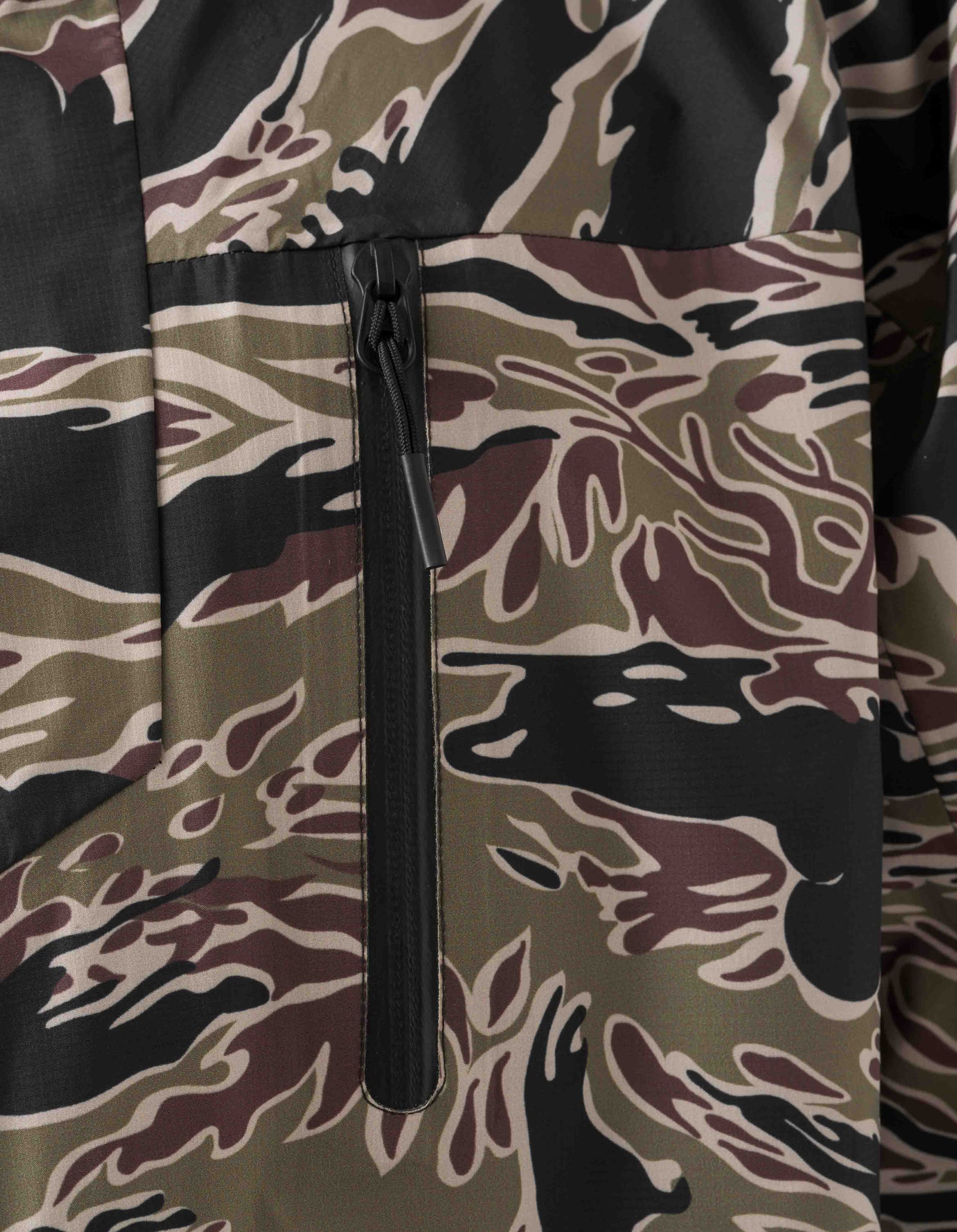 7274 Bonsai Tigerstripe Asym Parka Woodland