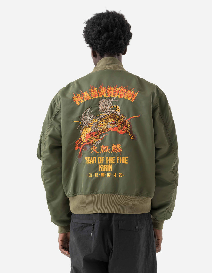 7231 Fire Kirin Tour Asym L2B Jacket Olive