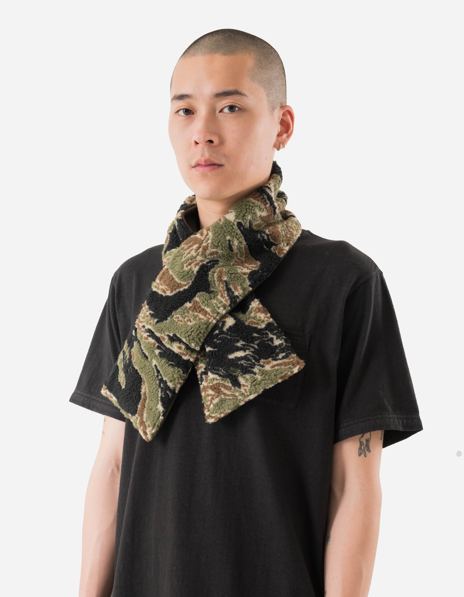 7160 Bonsai Tigerstripe Scarf Mint Gold