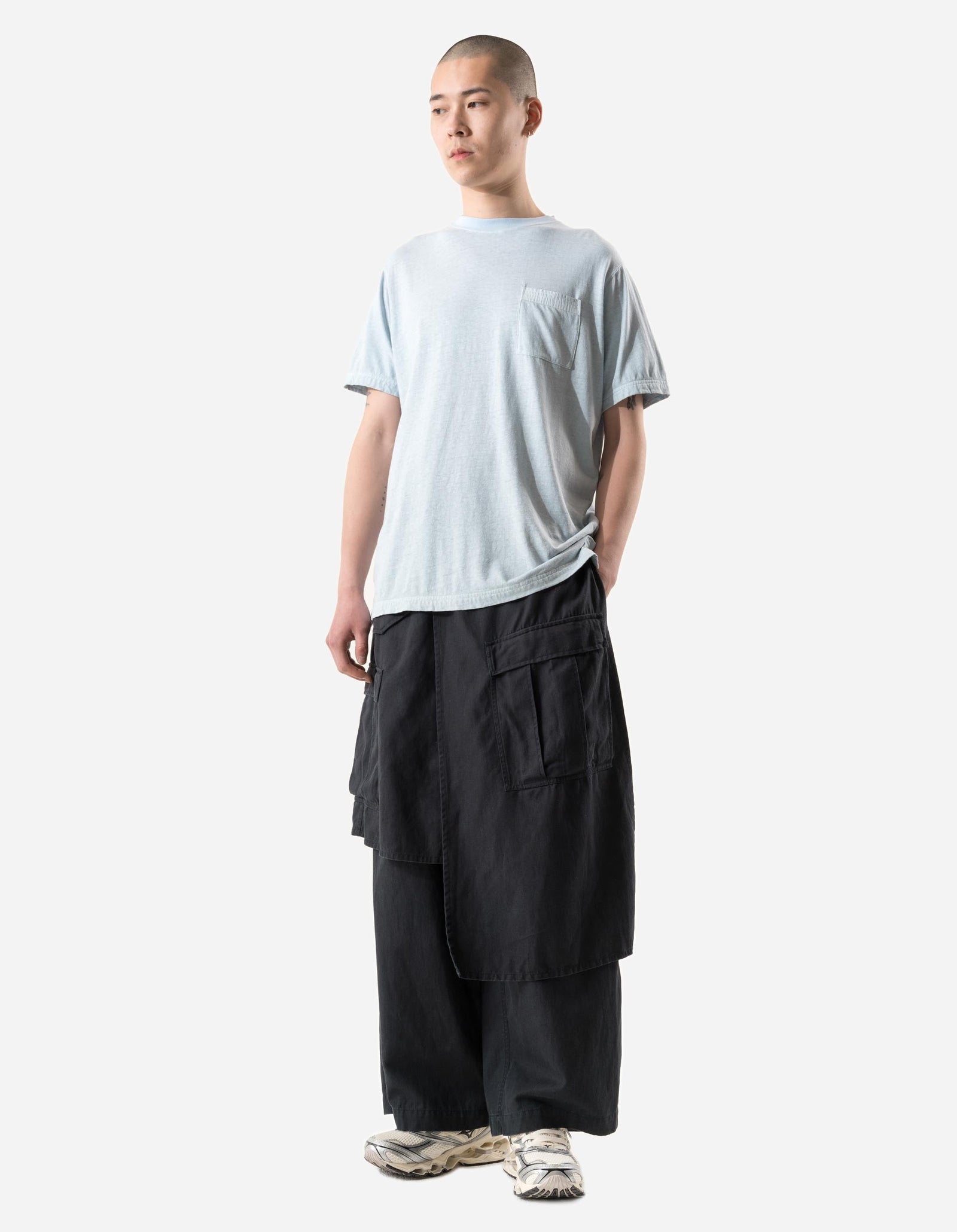 7398 WR Asym Cargo Hakama Pants Black