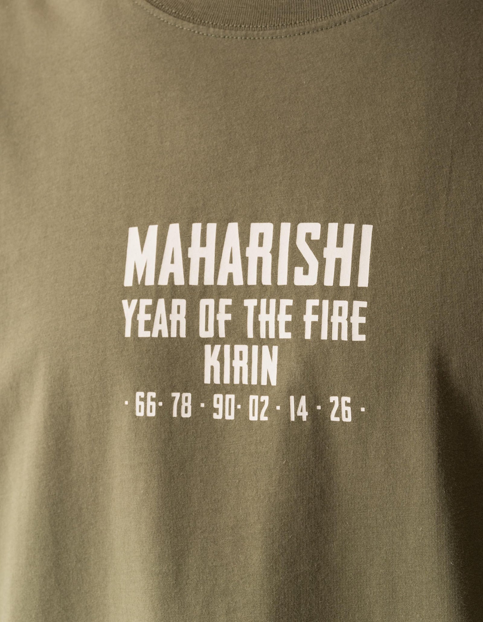 7238 Paper Cut Kirin T-Shirt Olive OG-107F