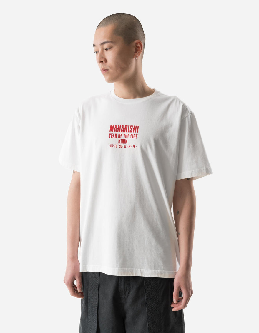 7238 Paper Cut Kirin T-Shirt White