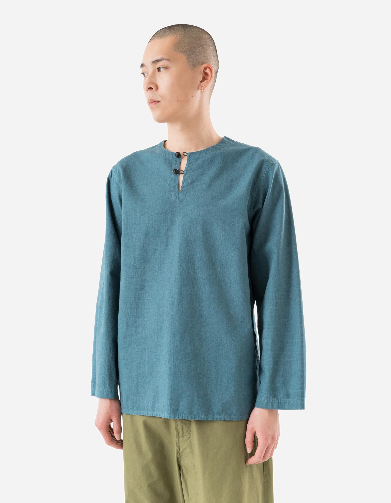 7216 Hemp Ripstop Kurta Shirt Airforce Blue