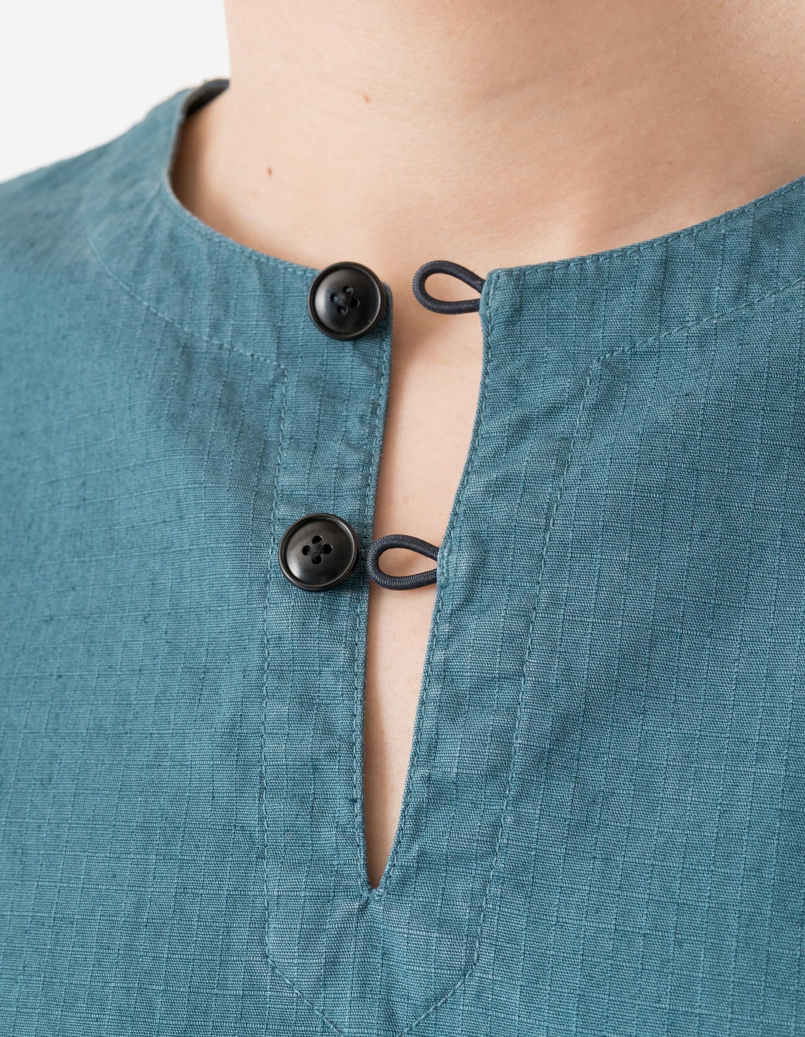 7216 Hemp Ripstop Kurta Shirt Airforce Blue