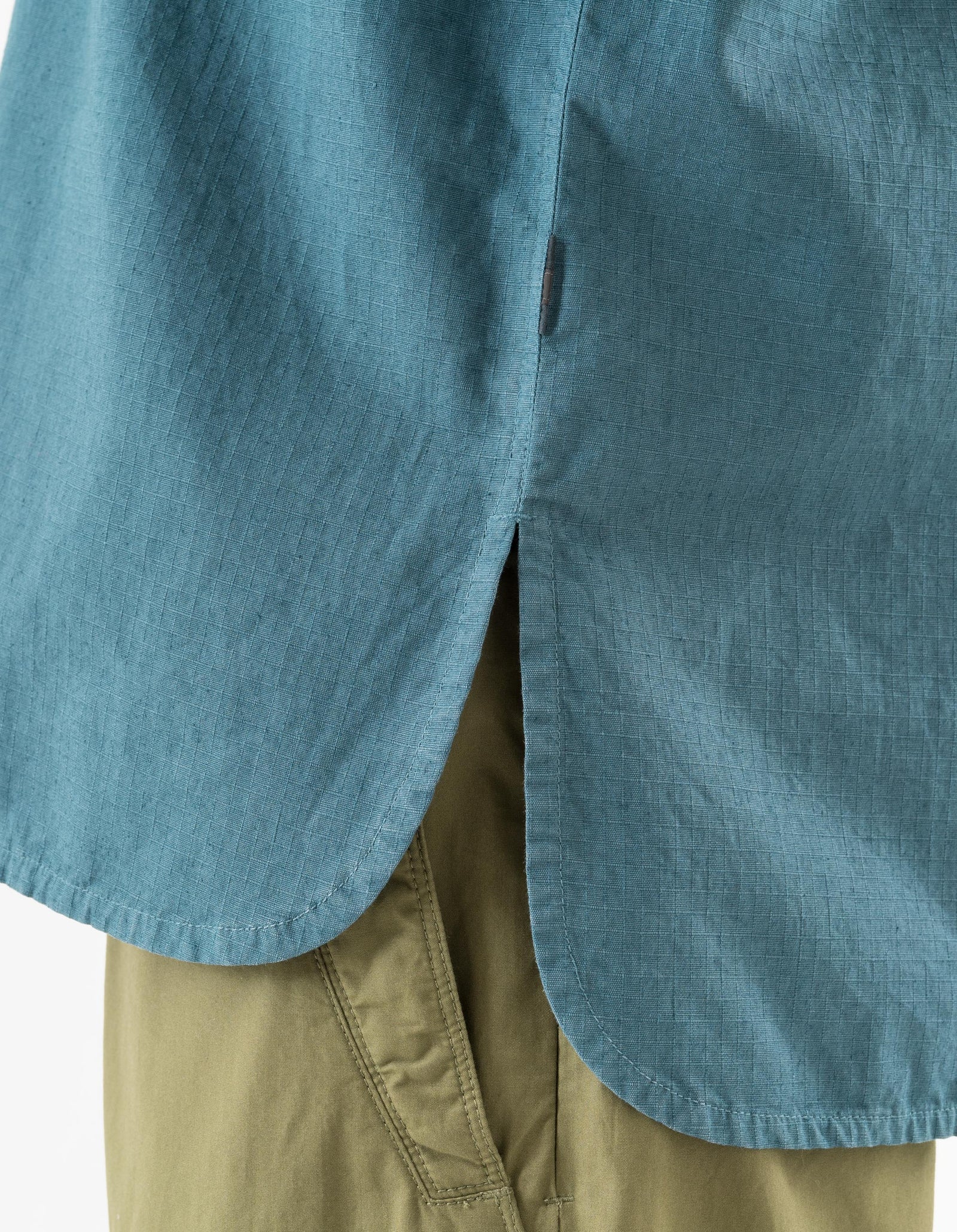 7216 Hemp Ripstop Kurta Shirt Airforce Blue