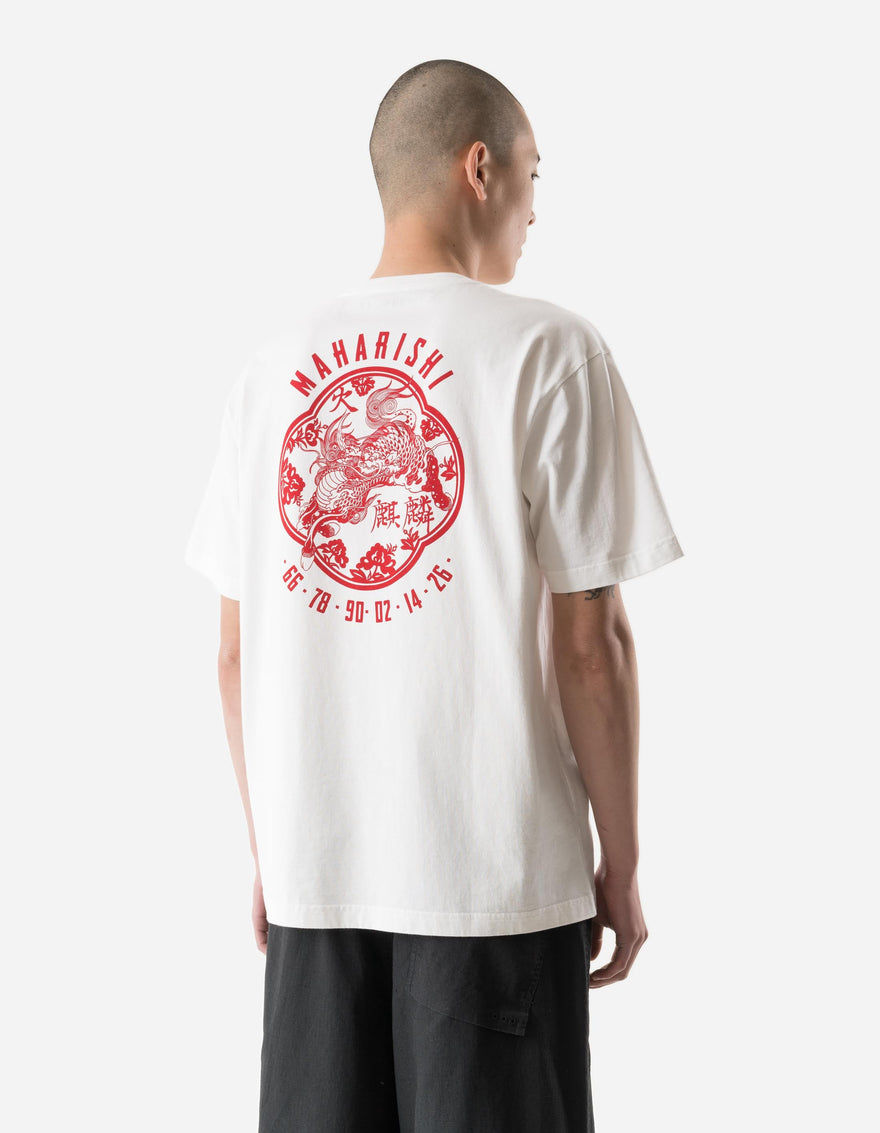 7238 Paper Cut Kirin T-Shirt White