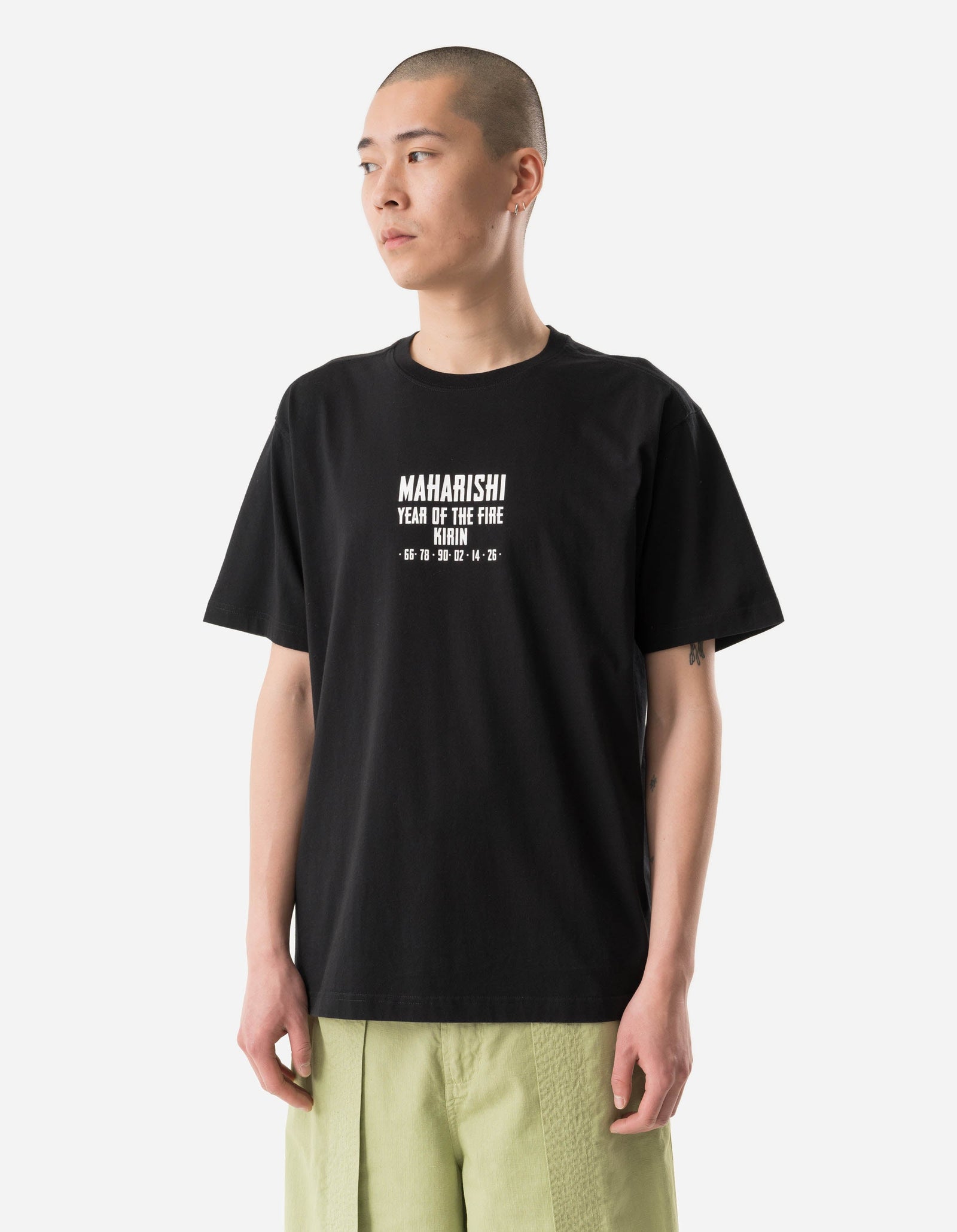 7238 Paper Cut Kirin T-Shirt Black