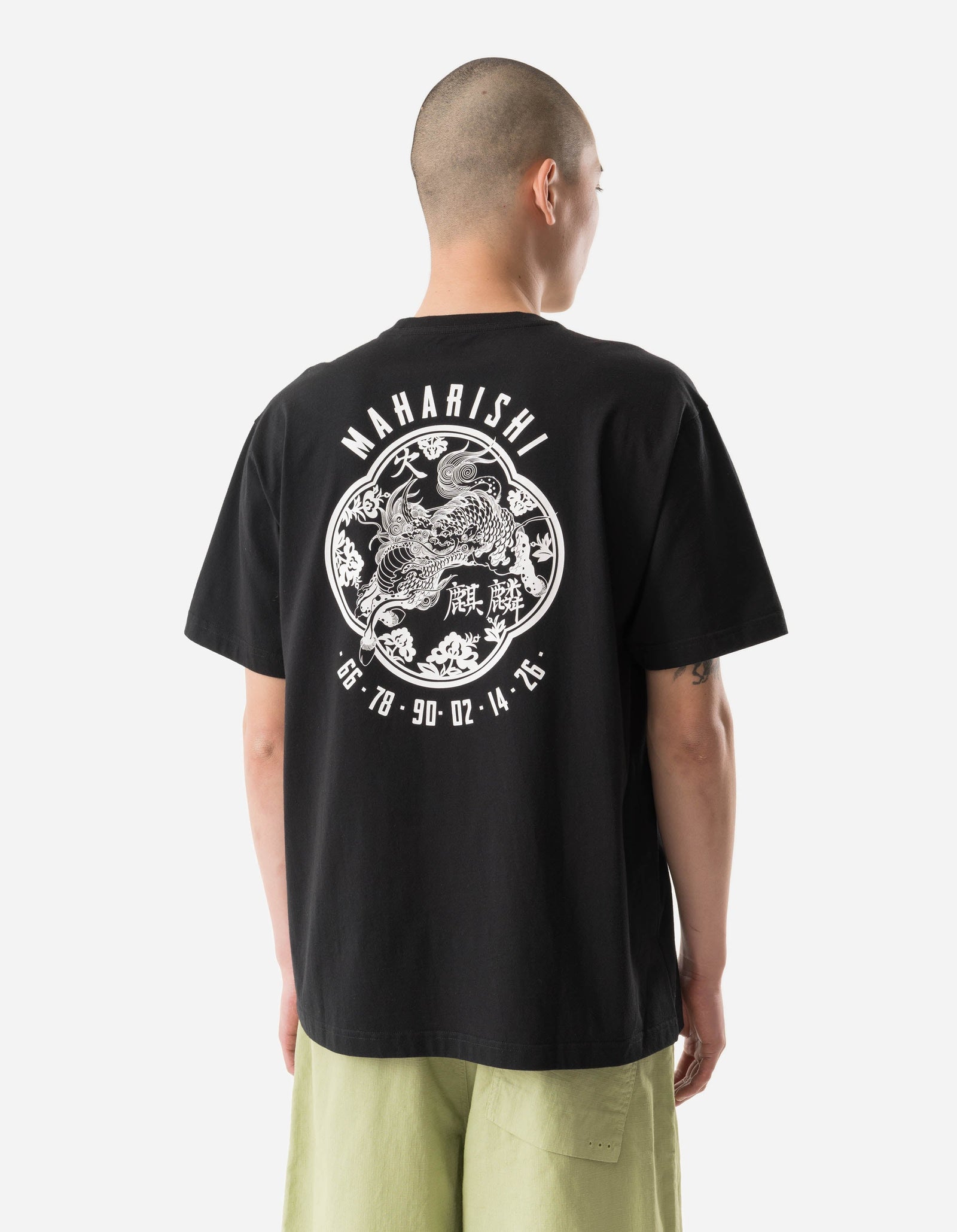 7238 Paper Cut Kirin T-Shirt Black