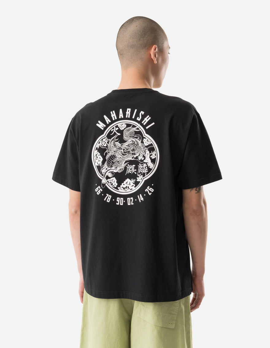 7238 Paper Cut Kirin T-Shirt Black