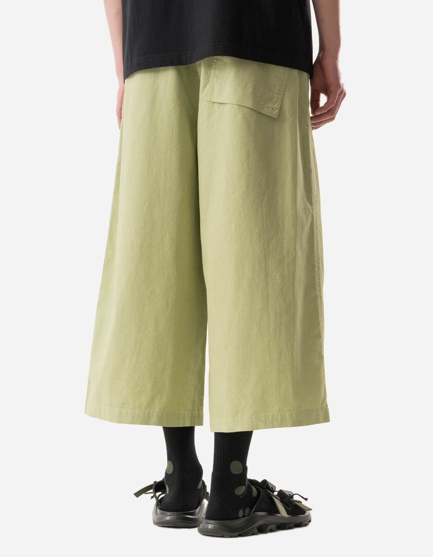 7217 Cropped Hakama Pants Moss Green
