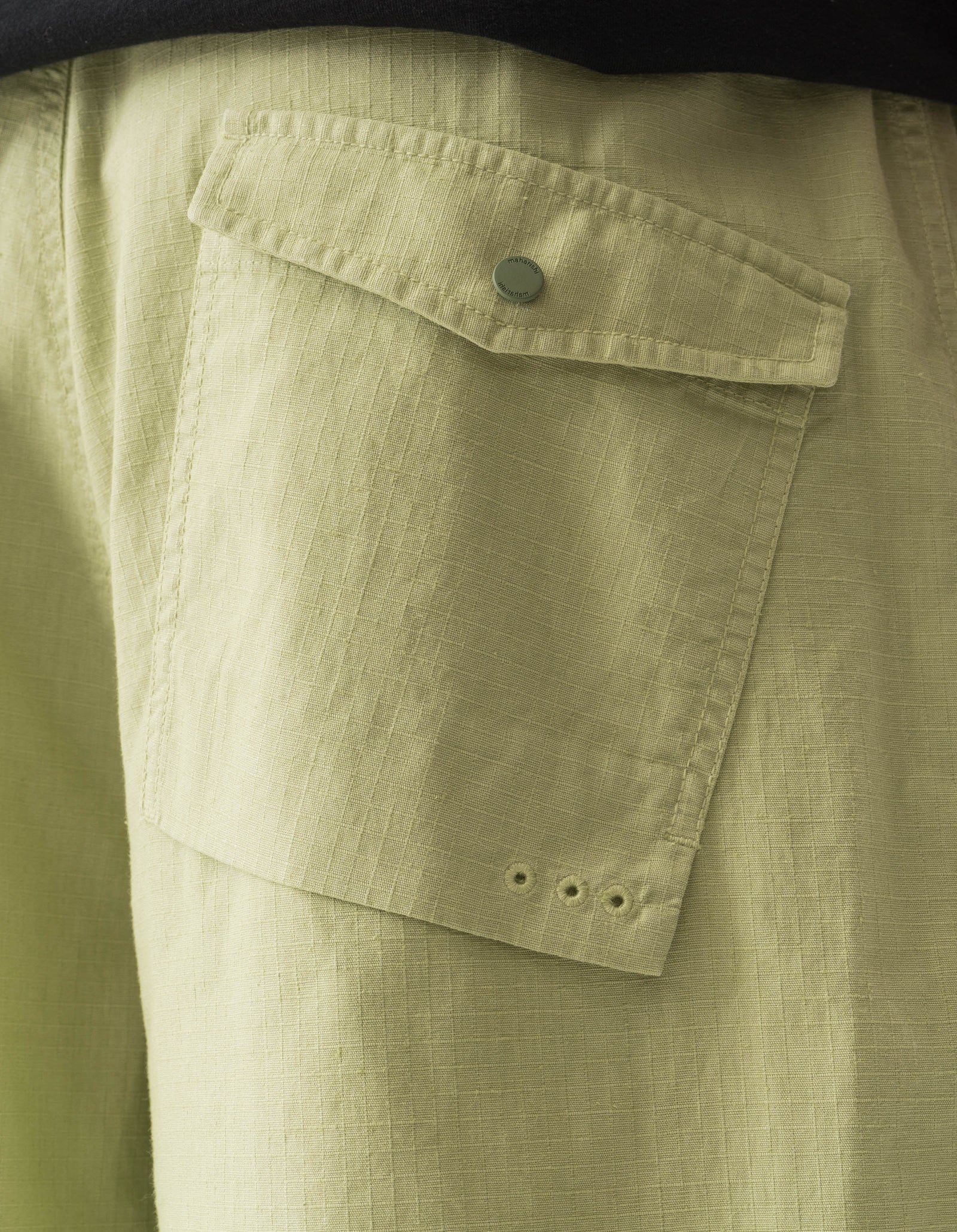 7217 Cropped Hakama Pants Moss Green