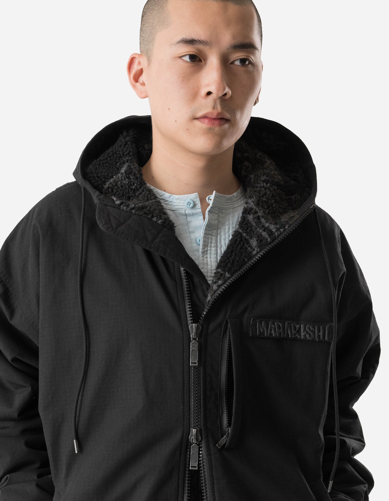 7214 Beach Fishtail Parka Black