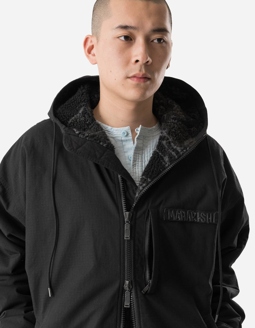 7214 Beach Fishtail Parka Black