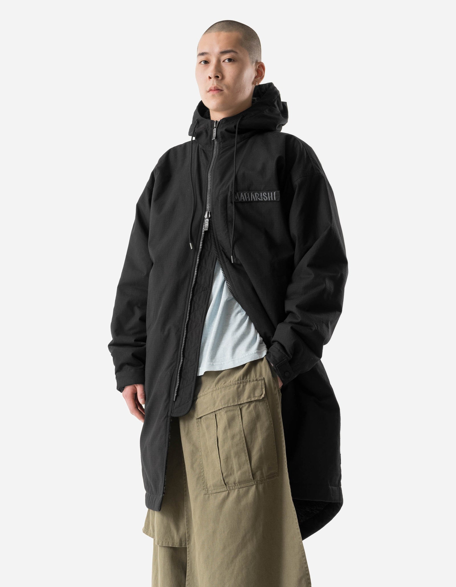 7214 Beach Fishtail Parka Black