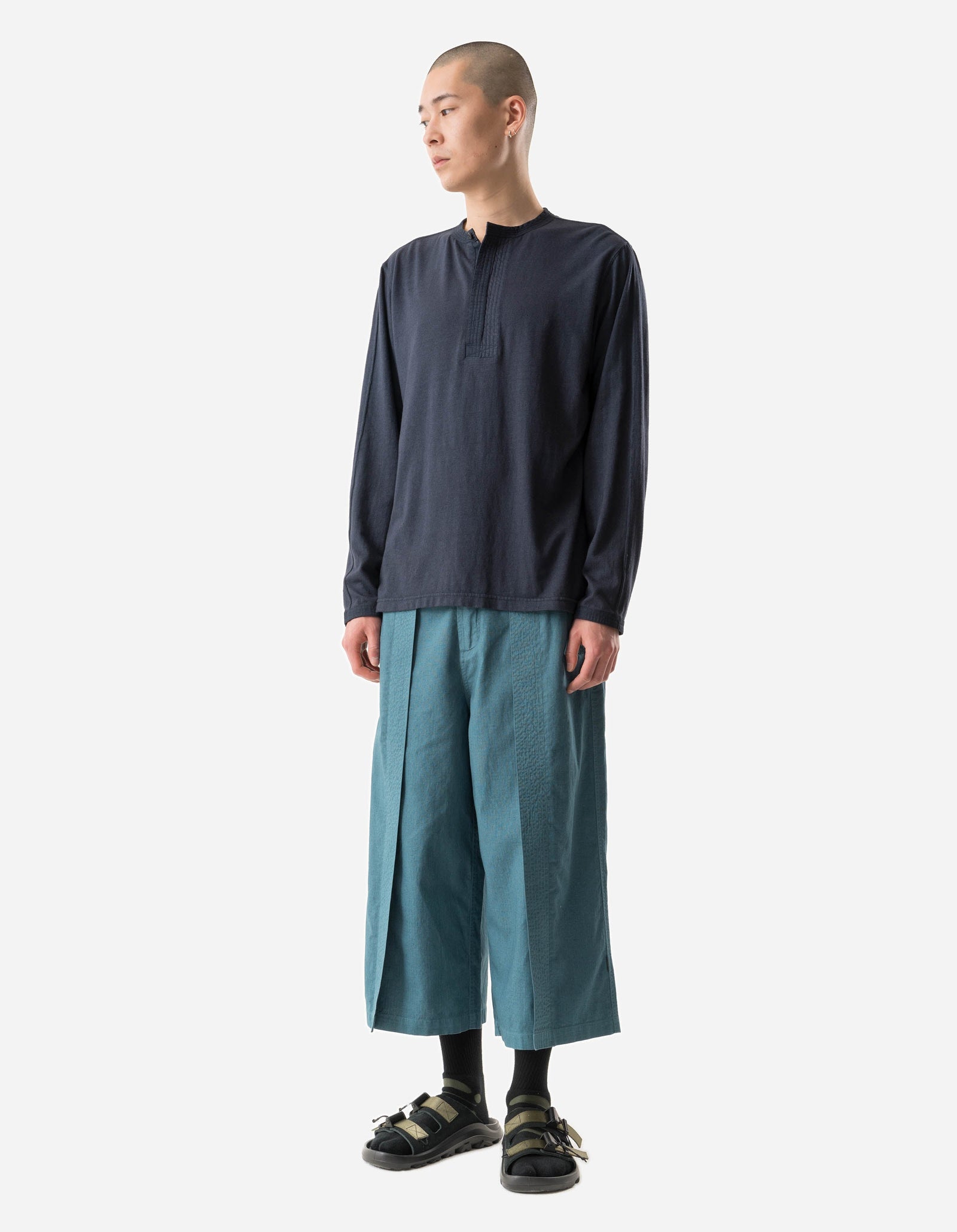 7217 Cropped Hakama Pants Airforce Blue