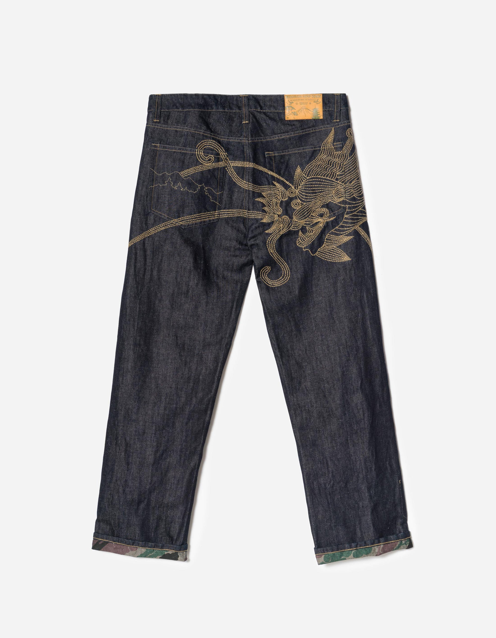6060 Dragon Hemp Denim Jeans Indigo