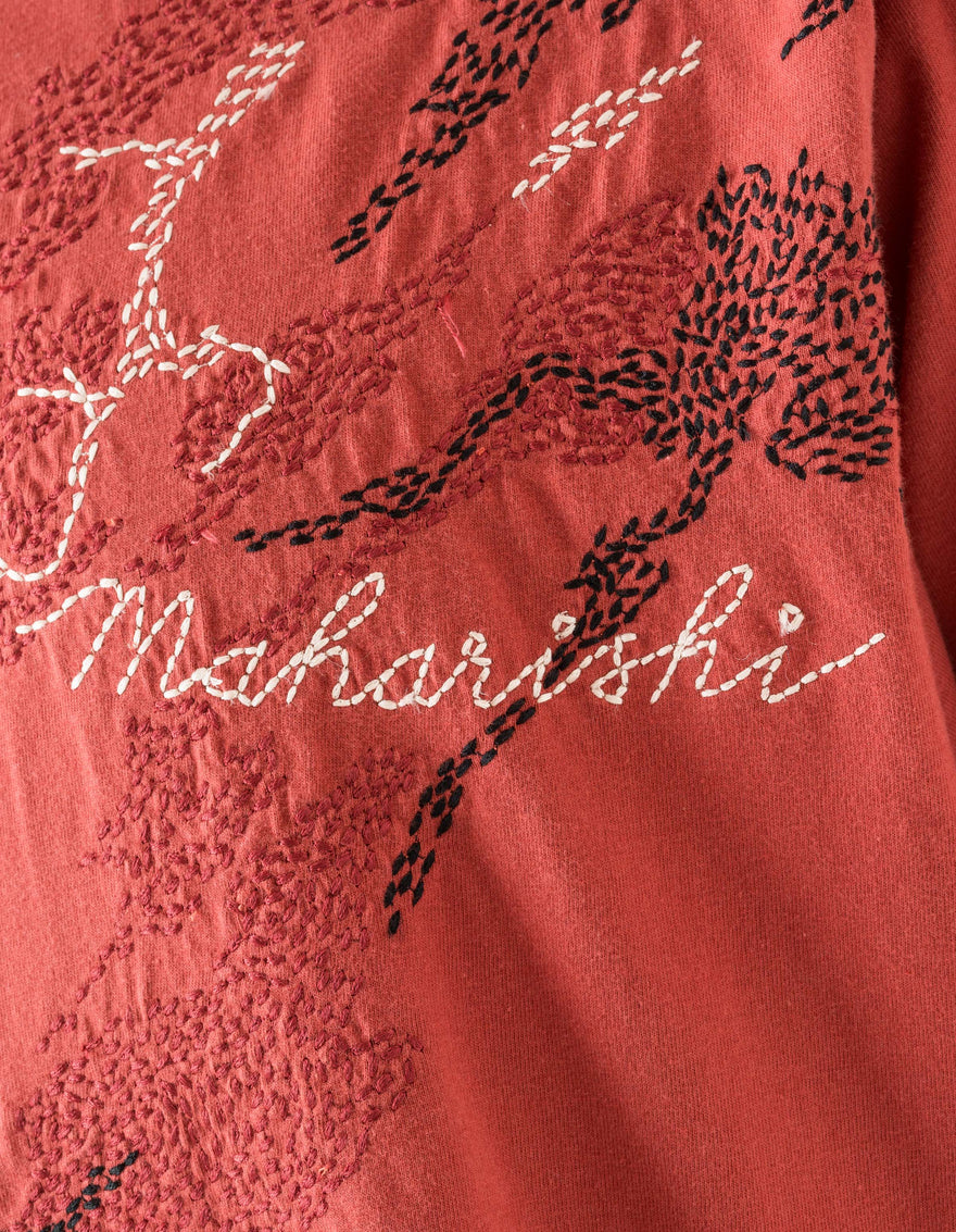 6217 Sashiko Bonsai S/S T-Shirt Redwood