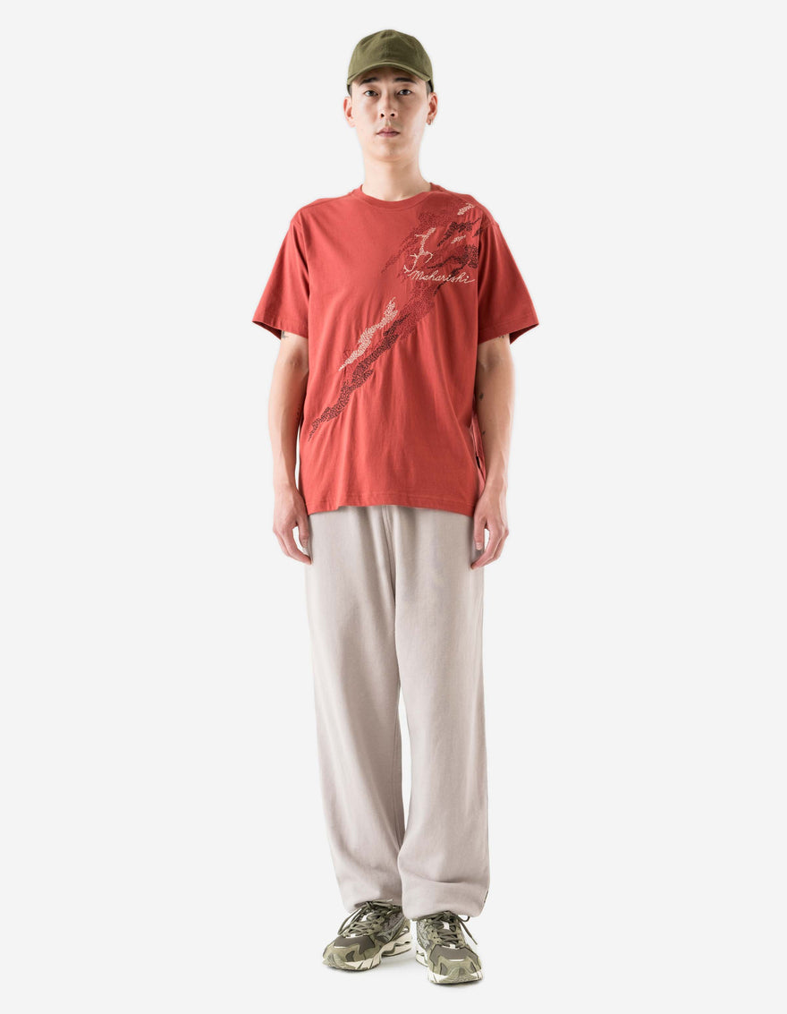 6217 Sashiko Bonsai S/S T-Shirt Redwood