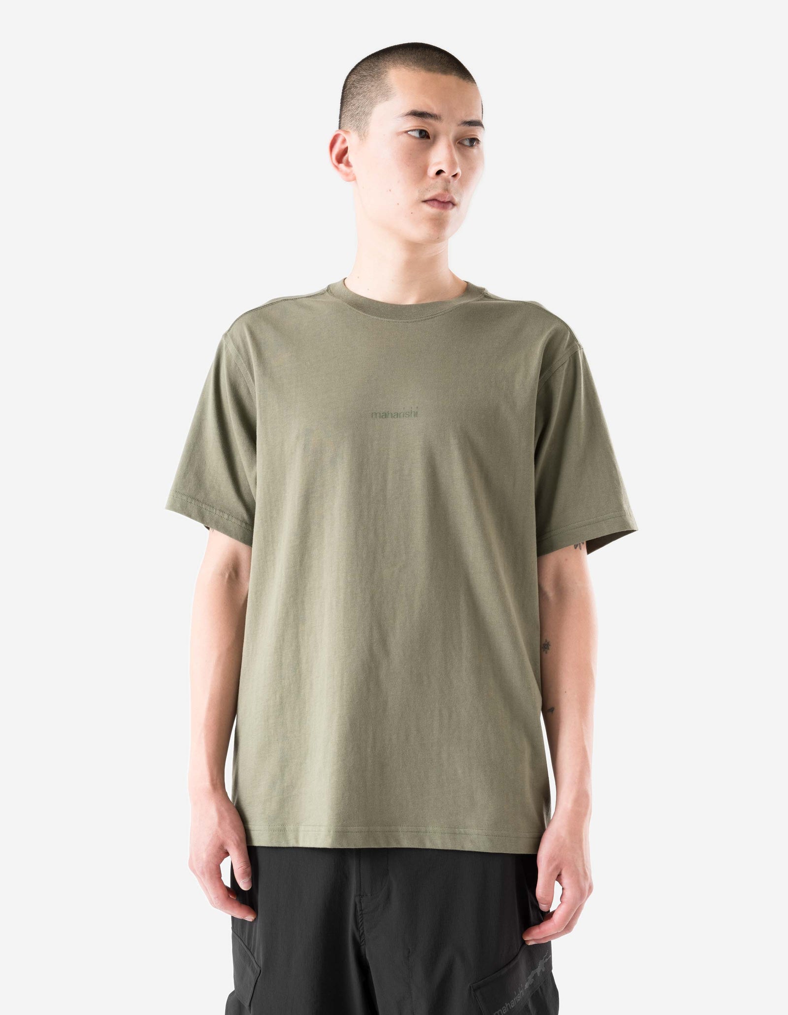 6244 Maharishi Reflective S/S T-Shirt Olive OG-107F