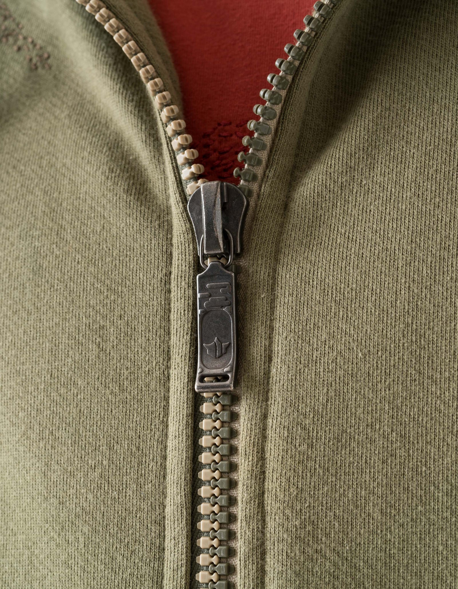 6209 Sashiko Bonsai Hooded Sweat Olive OG-107F