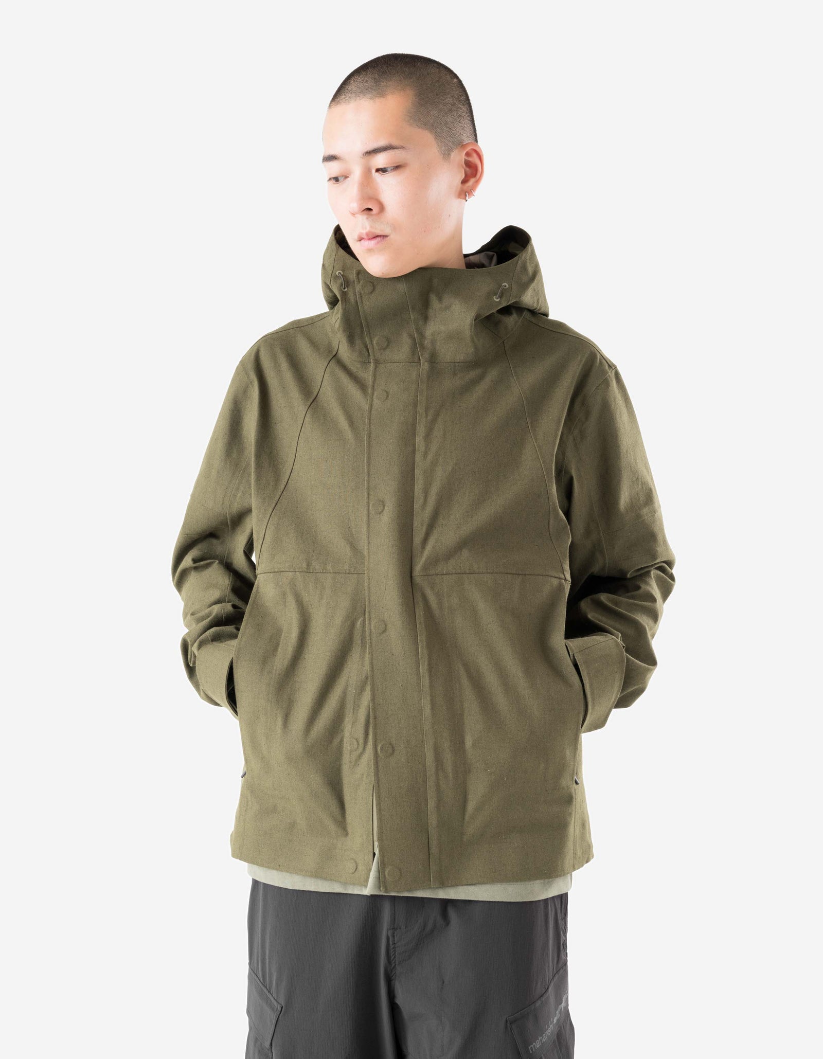1586 Seam Sealed Hanbok Jacket Olive OG-107F