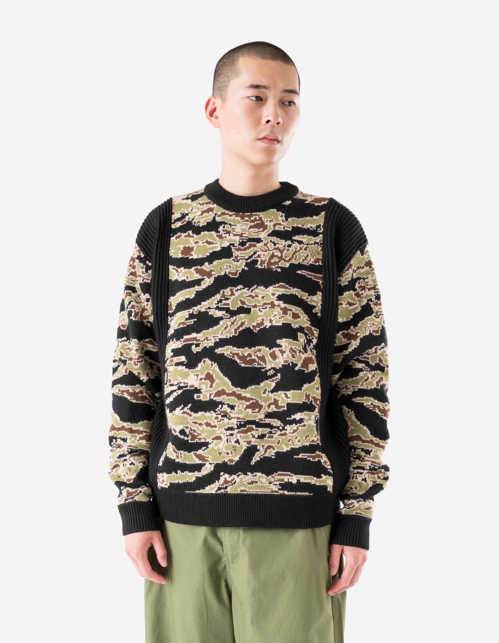 2206 Maharishi Camo Knit Sweater Mint Gold