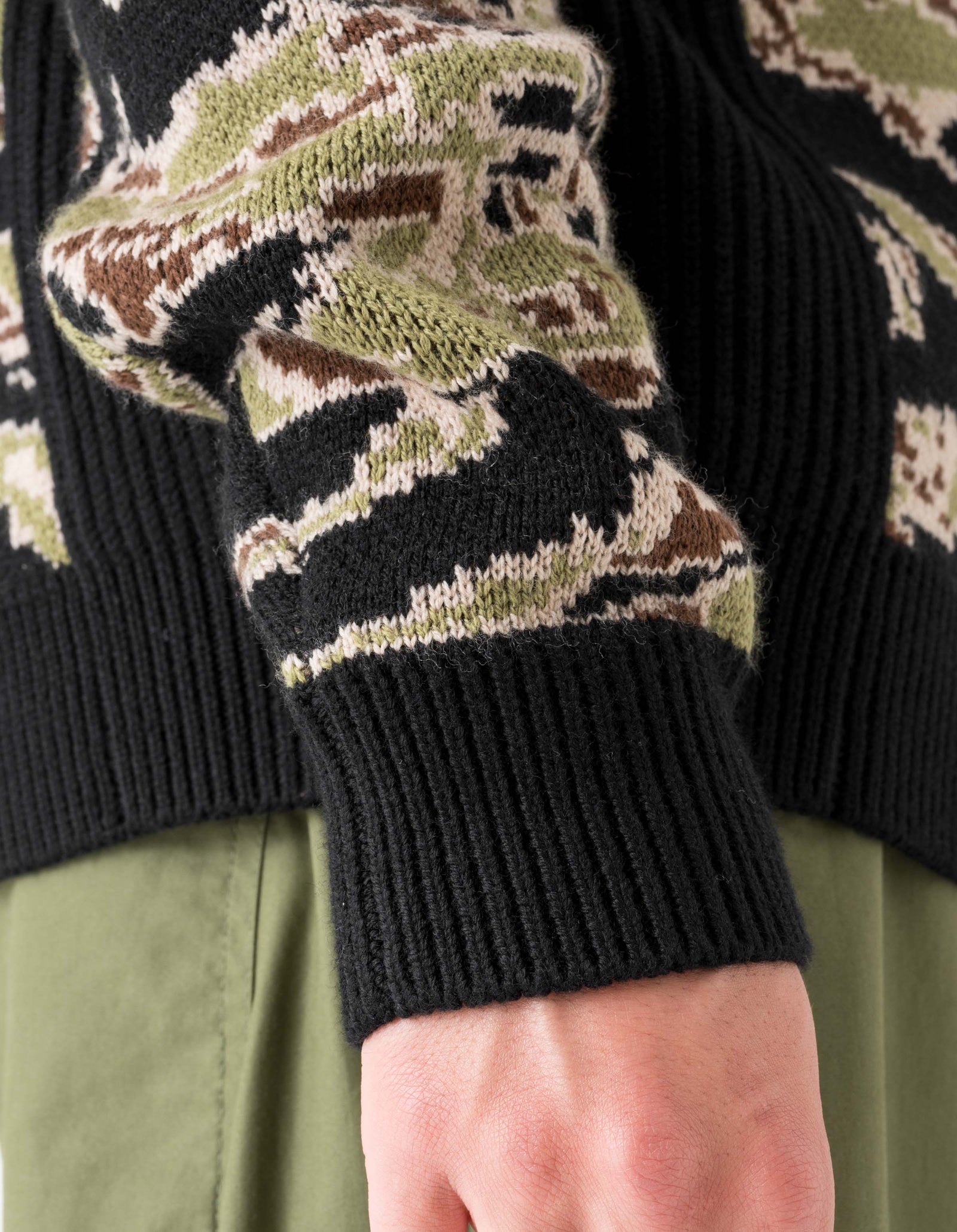 2206 Maharishi Camo Knit Sweater Mint Gold