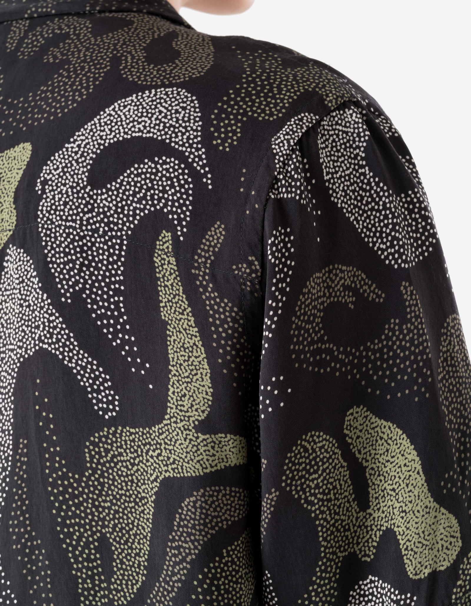 7084 DPM: KorOm Camp Collar S/S Shirt Black