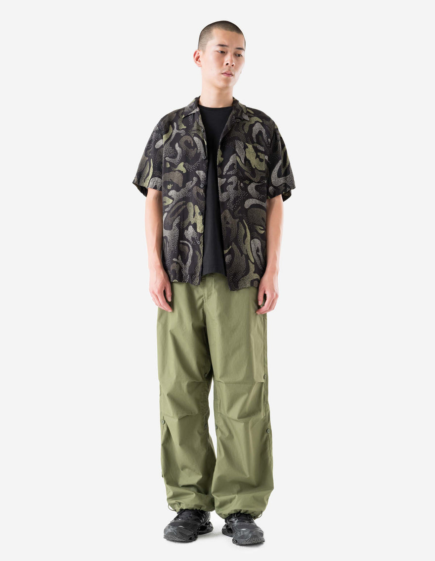 7084 DPM: KorOm Camp Collar S/S Shirt Black