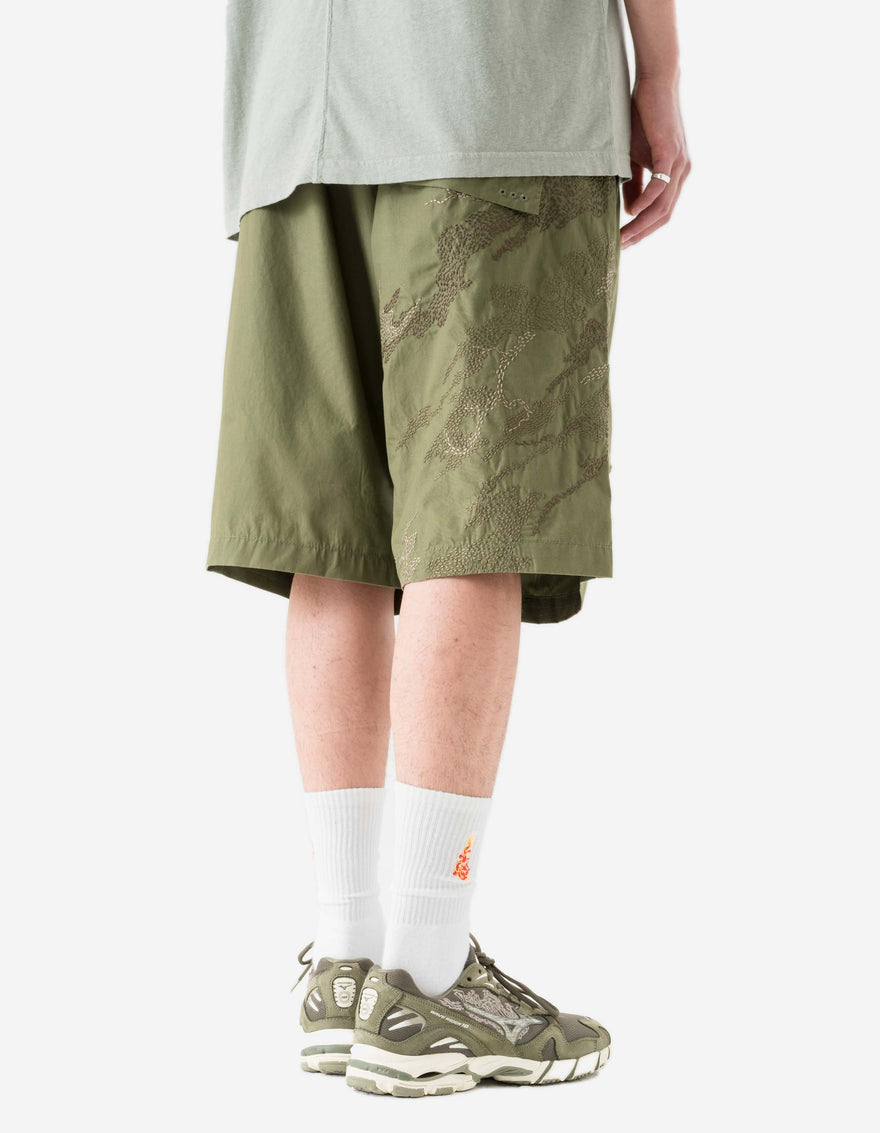 6238 Sashiko Bonsai Snoshorts Olive OG-107F