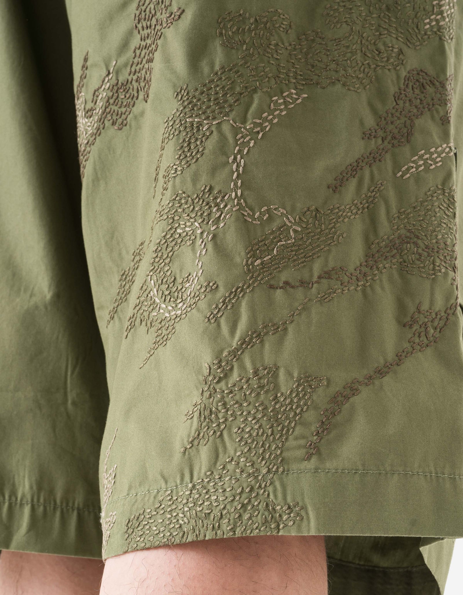 6238 Sashiko Bonsai Snoshorts Olive OG-107F