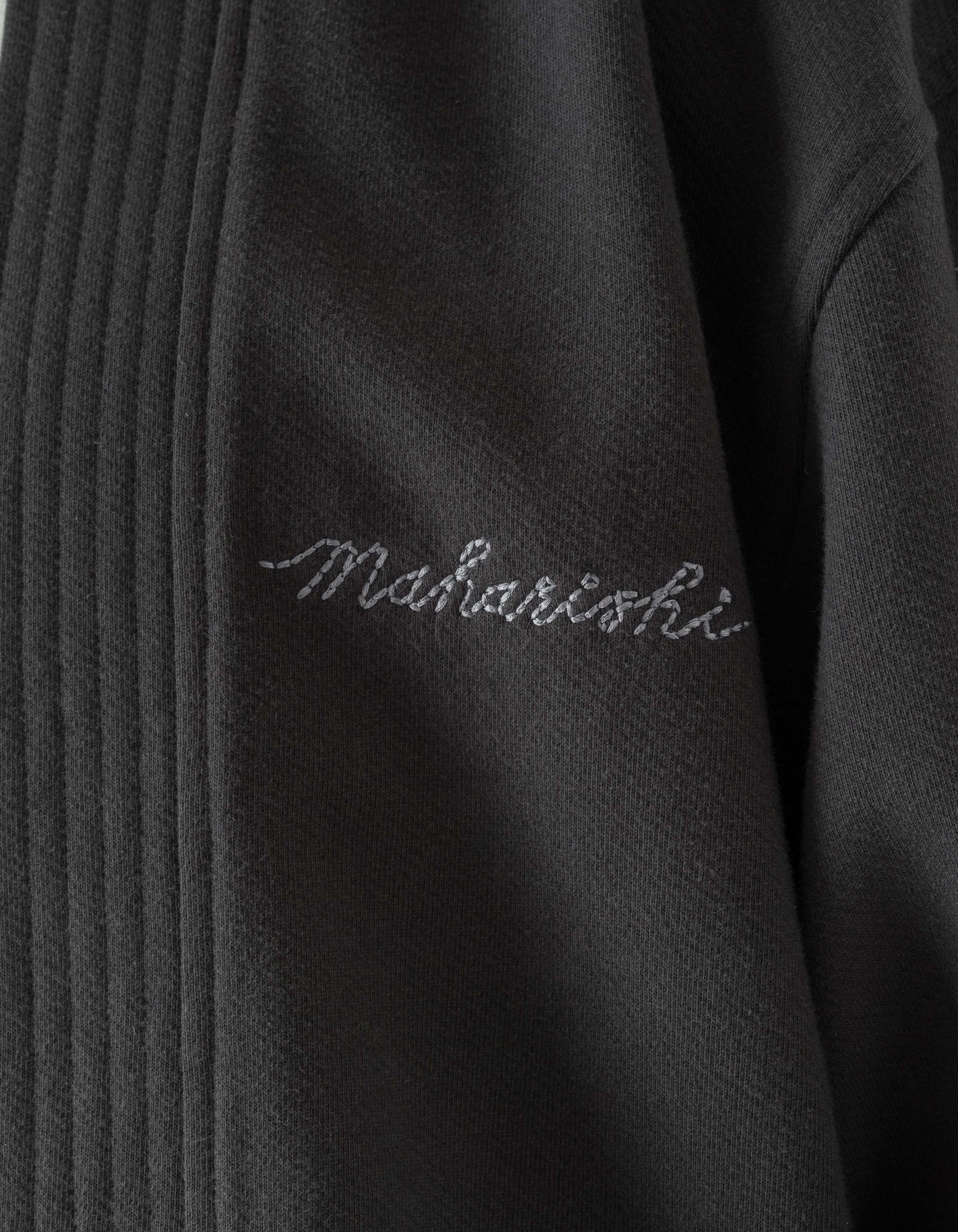 6222 Sashiko Bonsai Sweat Kimono Black