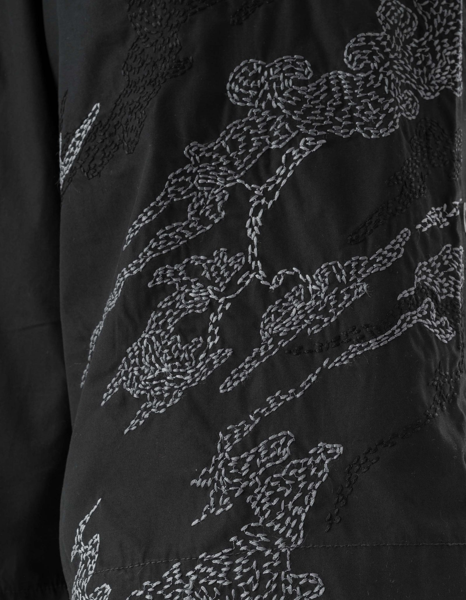 6238 Sashiko Bonsai Snoshorts Black