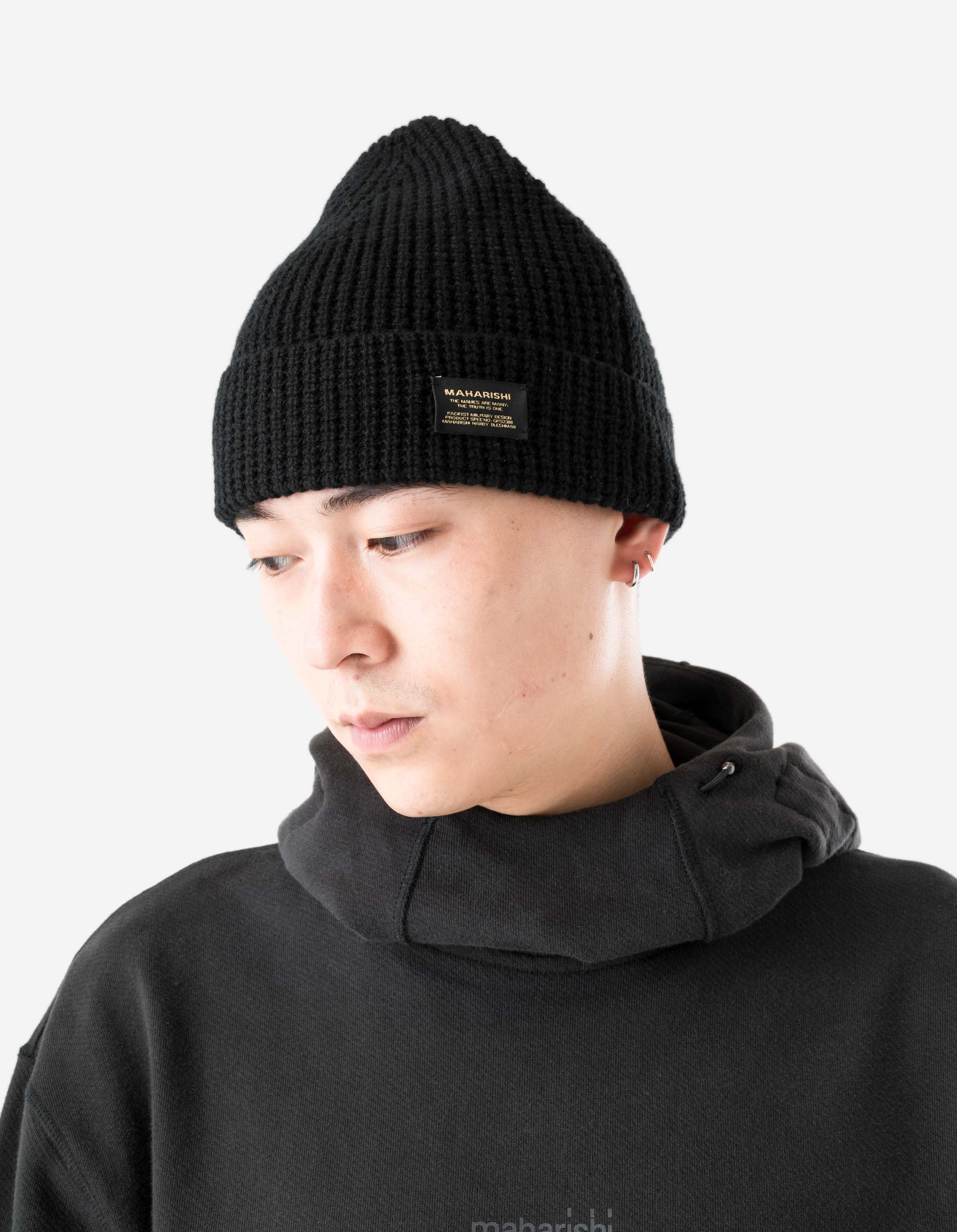 帽子 PALACE MAHARISHI No Cuff Beanie Black PALACE x MAHARISHI No Cuff Beanie 
