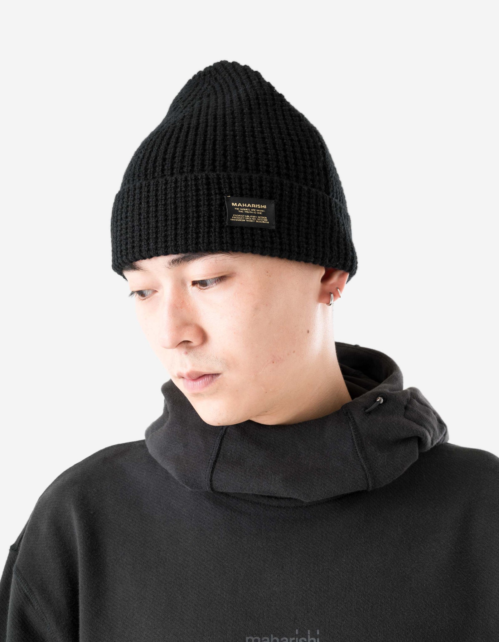 2212 Maharishi Knit Beanie Black
