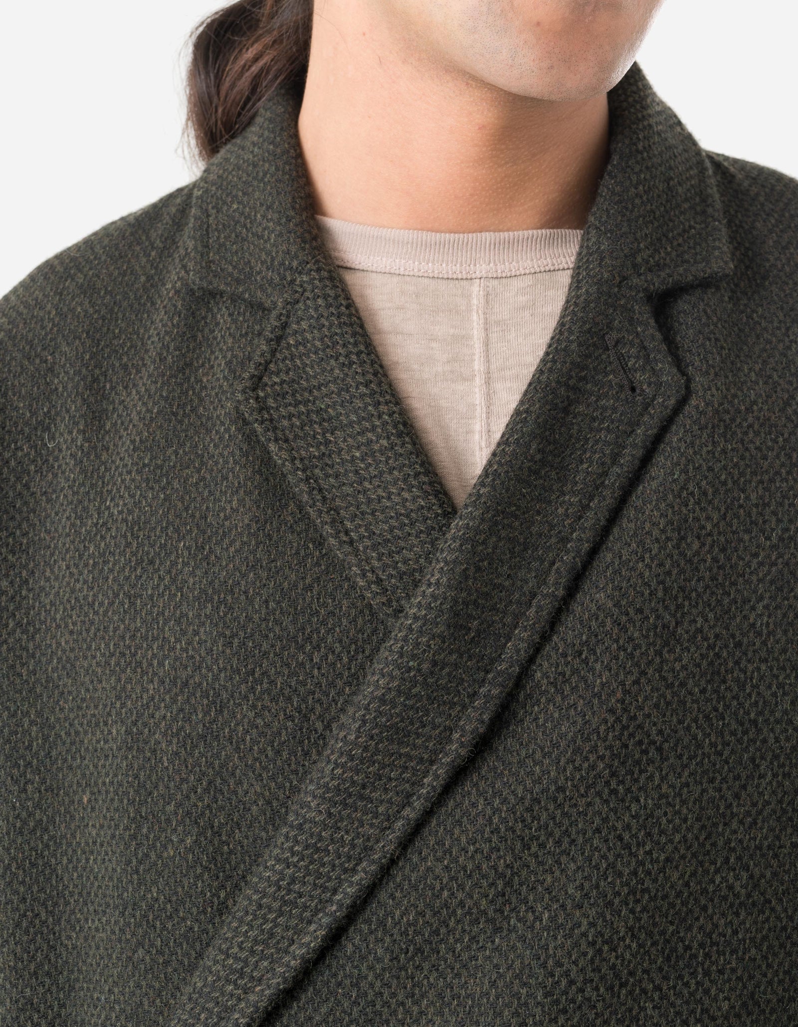 7123 Recycled Wool Kimono Blazer Olive