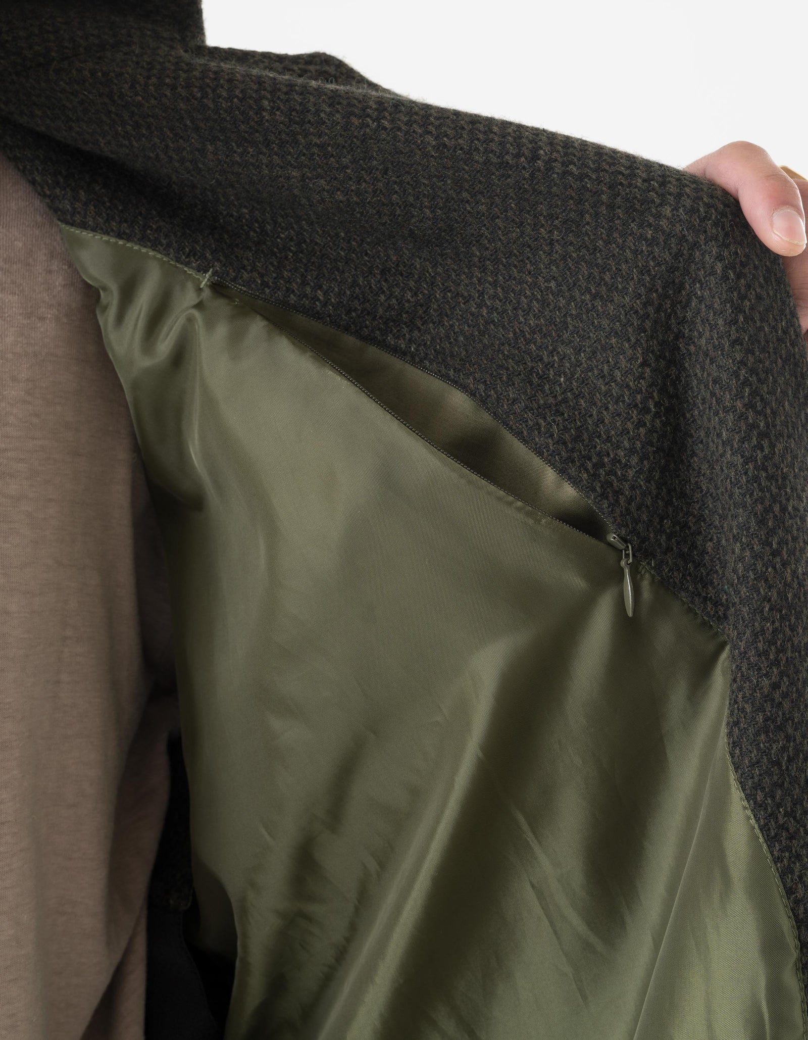 7123 Recycled Wool Kimono Blazer Olive