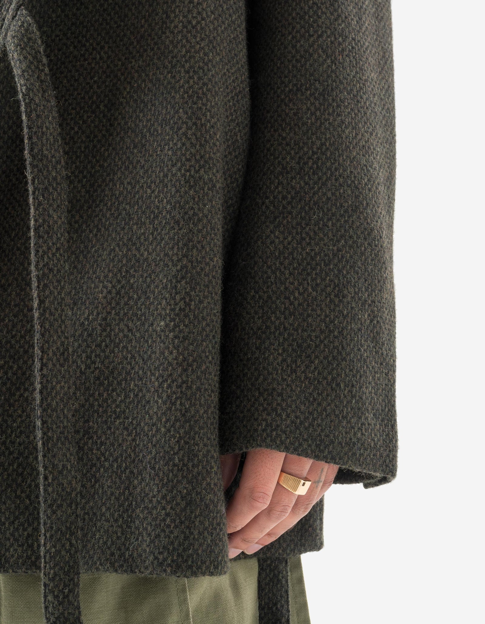 7123 Recycled Wool Kimono Blazer Olive