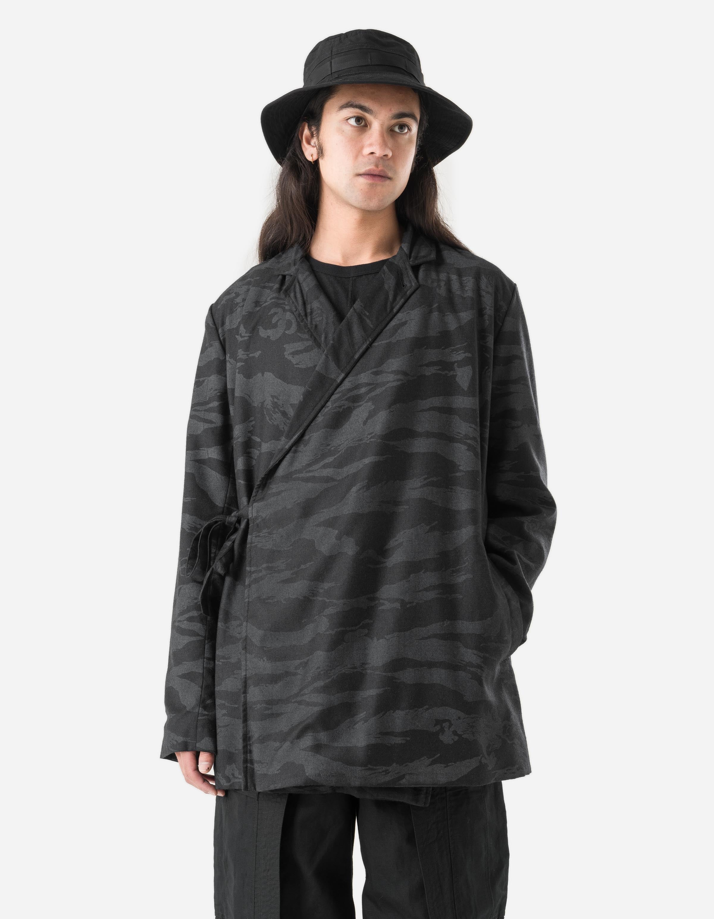 7151 Bonsai Tigerstripe Kimono Blazer Black – Maharishi