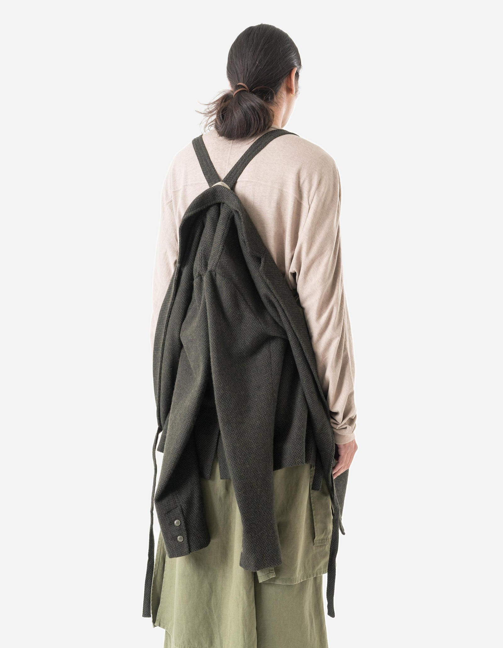7123 Recycled Wool Kimono Blazer Olive