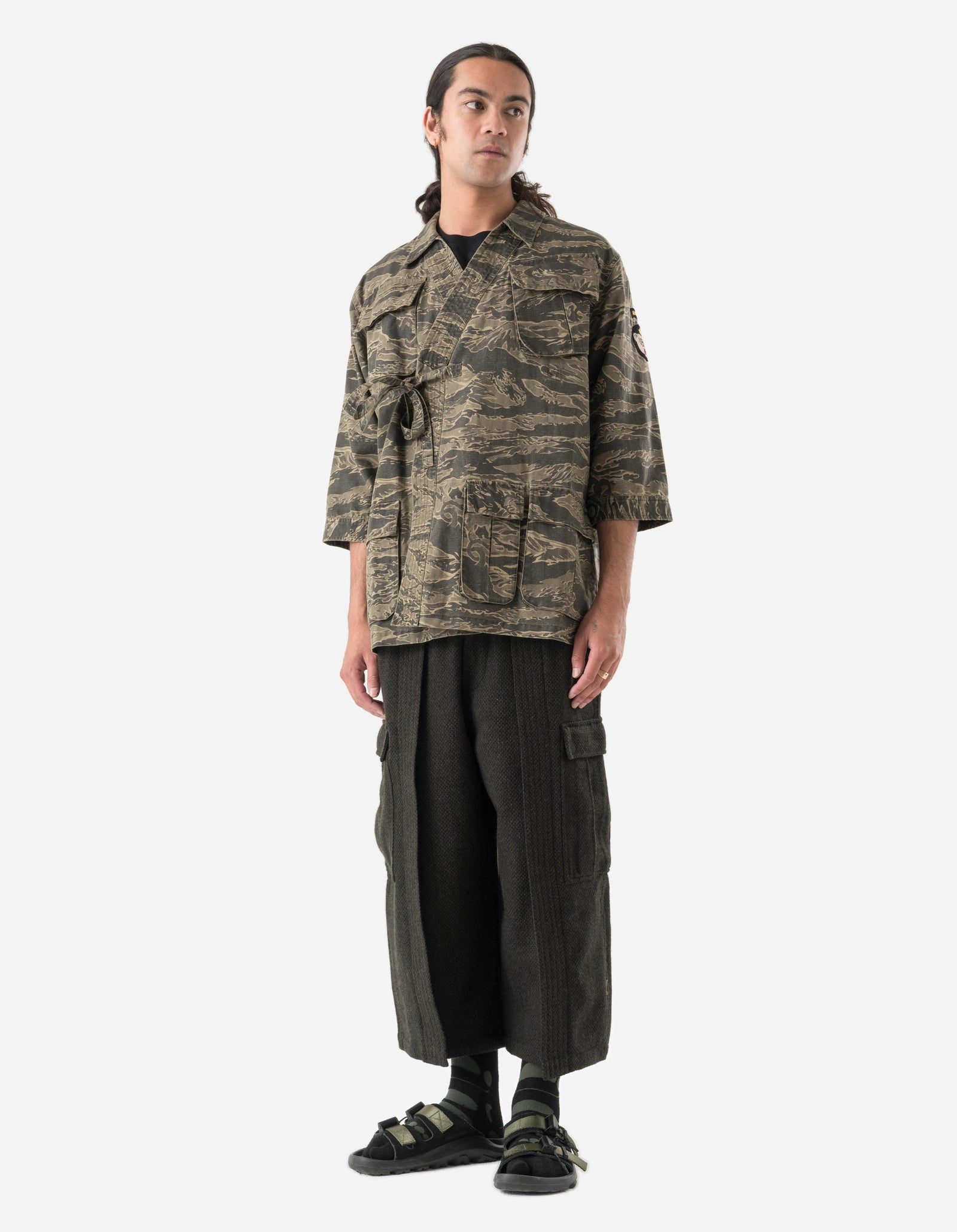 7166 Recycled Wool Cargo Hakama Olive