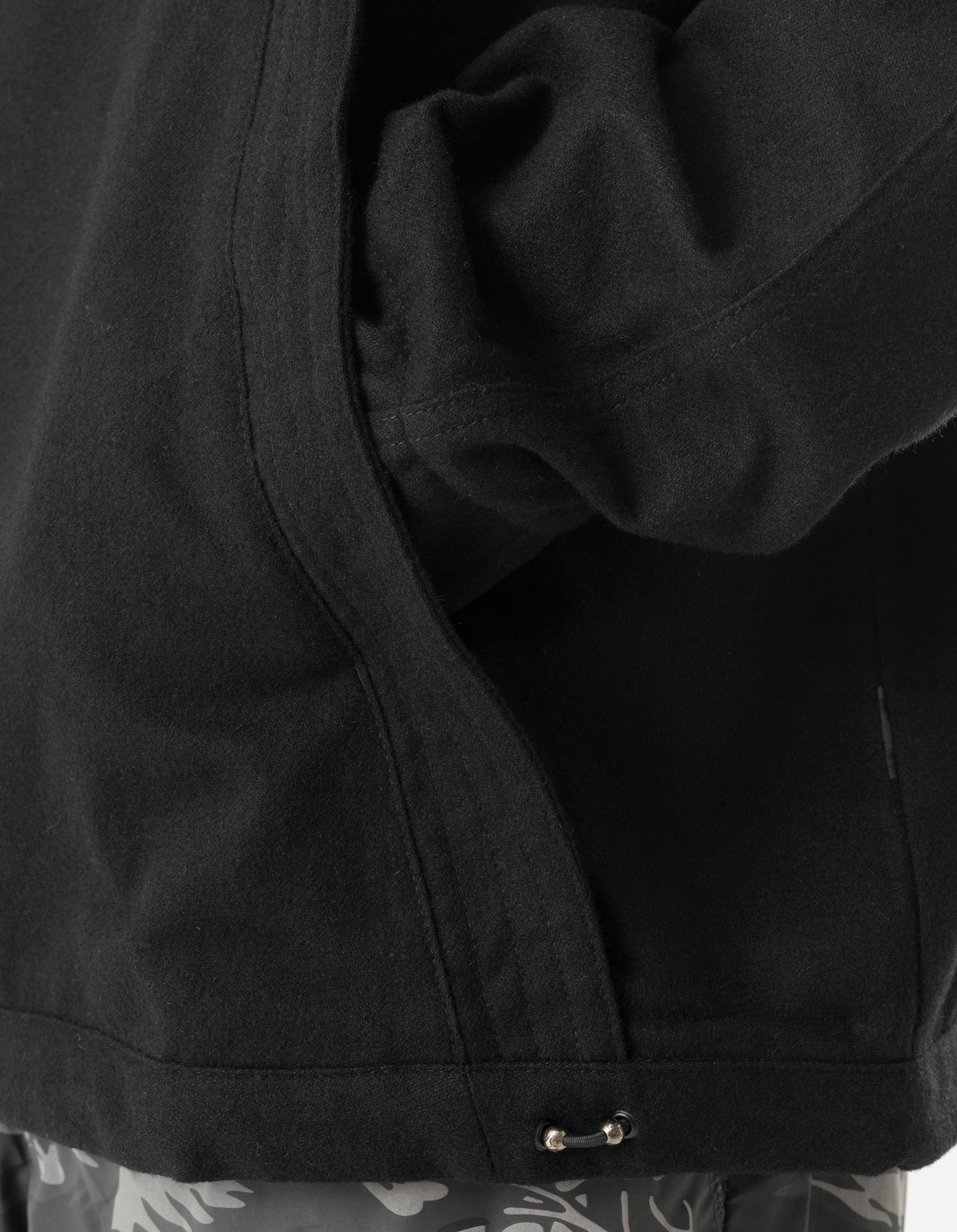 7104 Cordura Wool Hooded Jacket Black