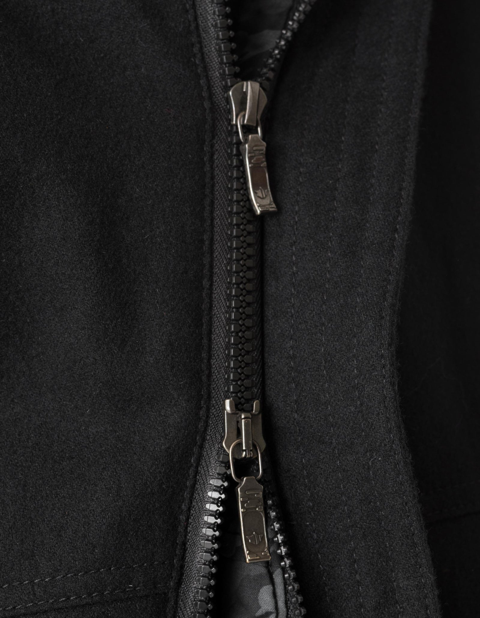 7104 Cordura Wool Hooded Jacket Black