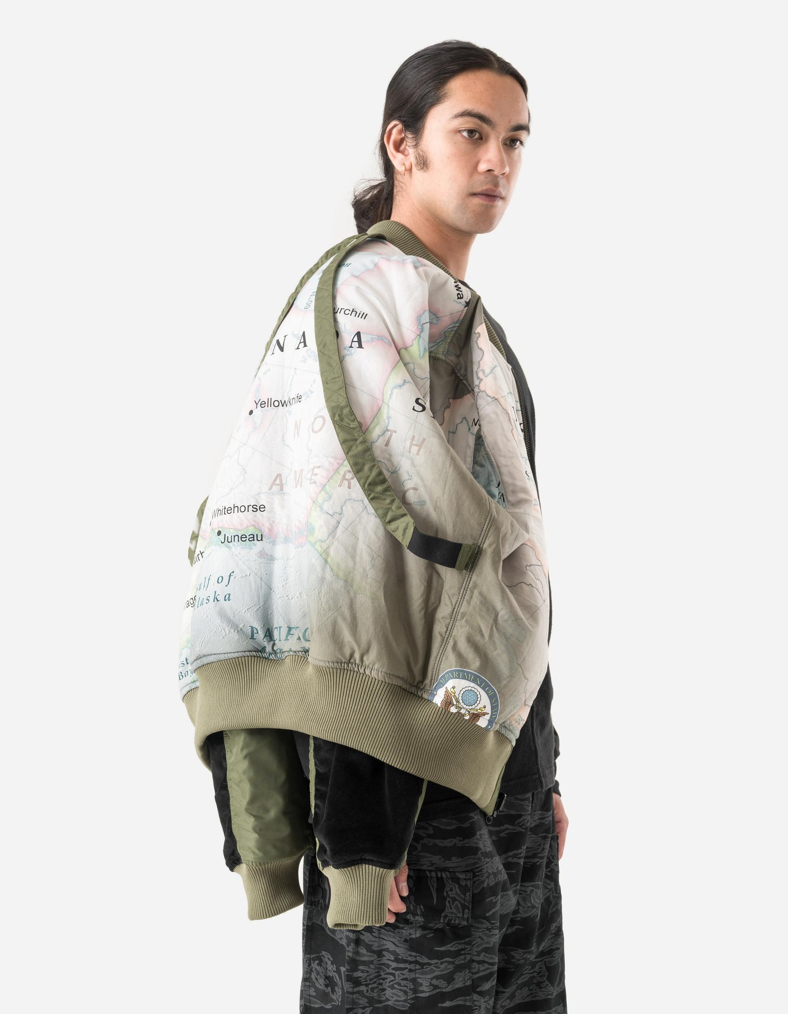 7086 The Alaskan Tour Embroidered Velvet Jacket Olive