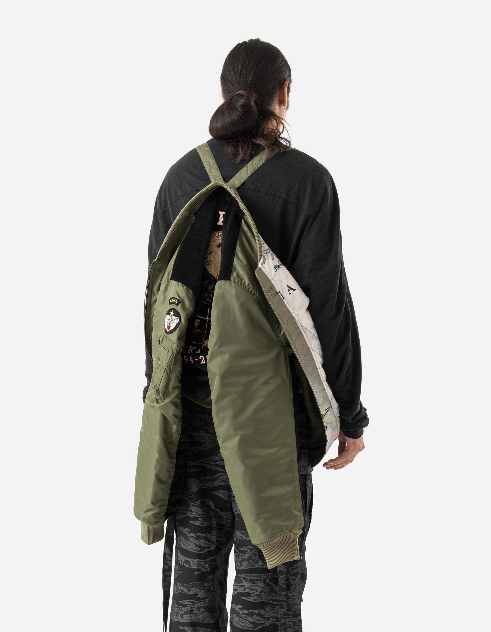 7086 The Alaskan Tour Embroidered Velvet Jacket Olive