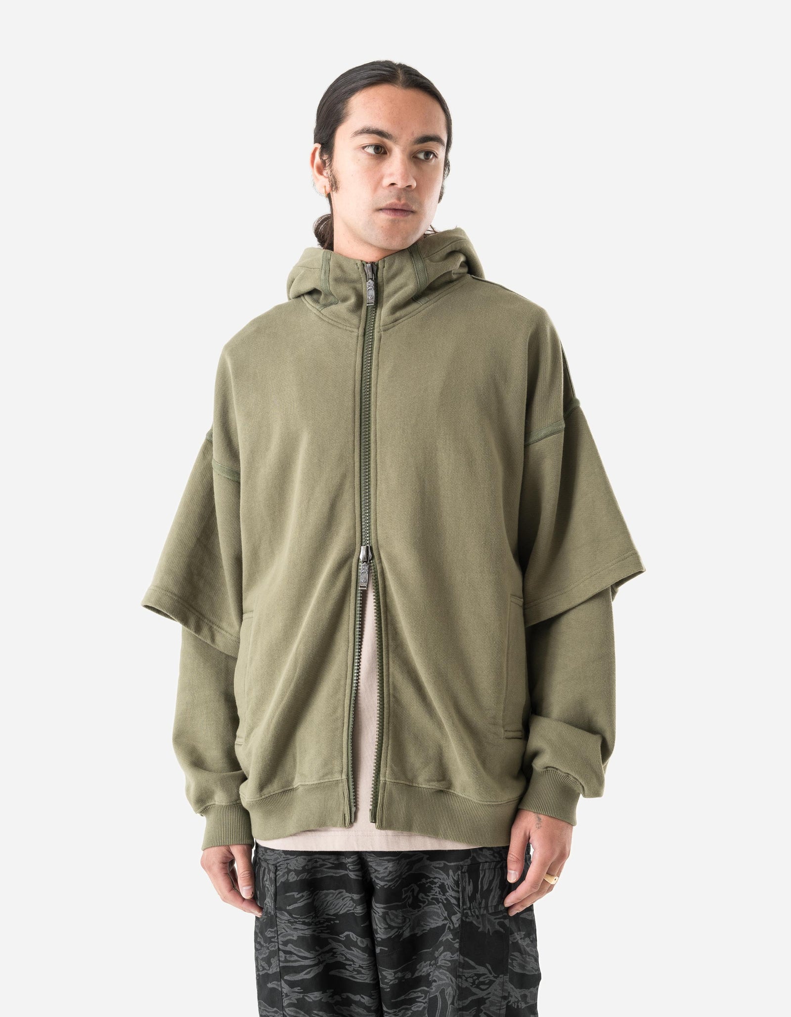 7131 Kimono Hooded Sweat Olive OG-107F