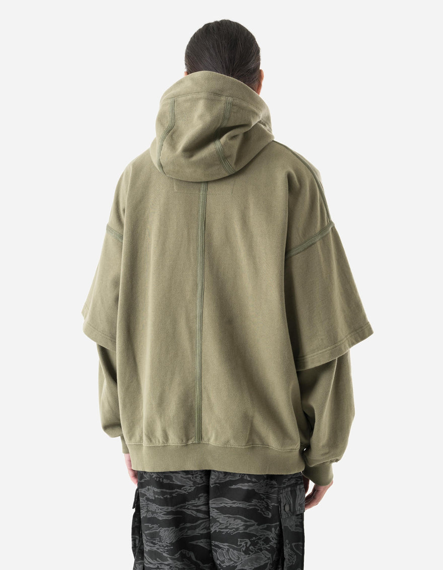 7131 Kimono Hooded Sweat Olive OG-107F
