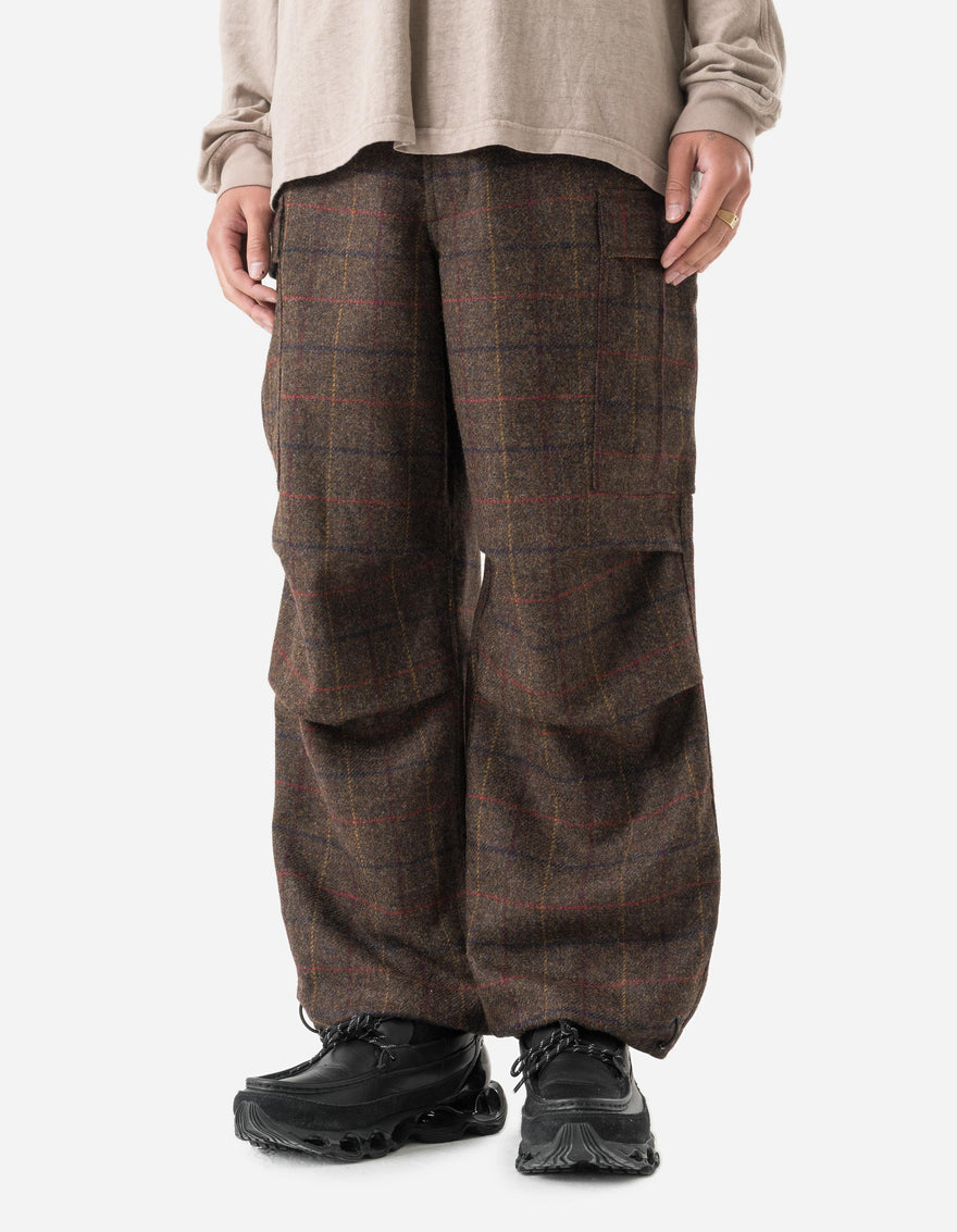 7117 Wool Check M65 Cargo Pant Brown