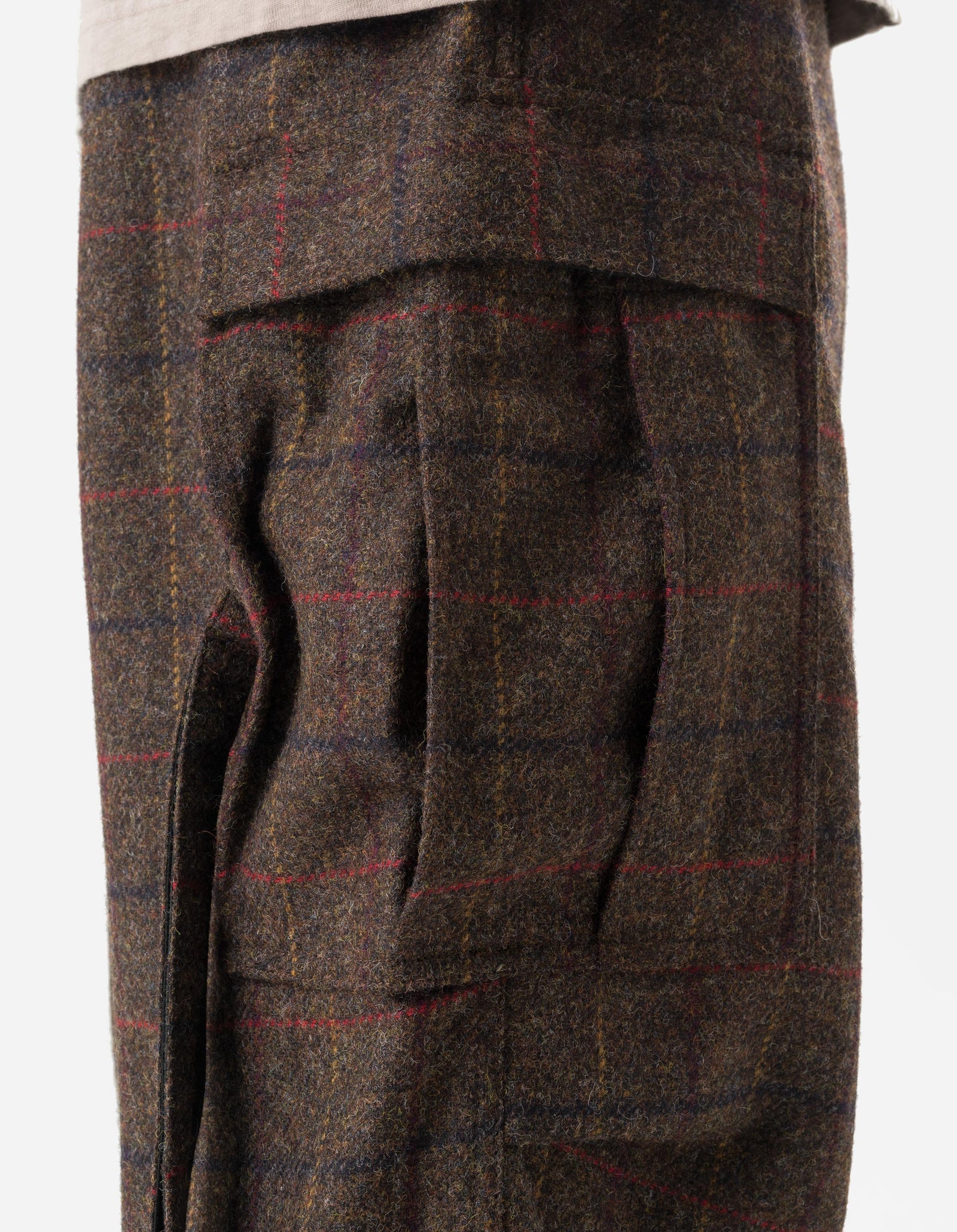 7117 Wool Check M65 Cargo Pant Brown